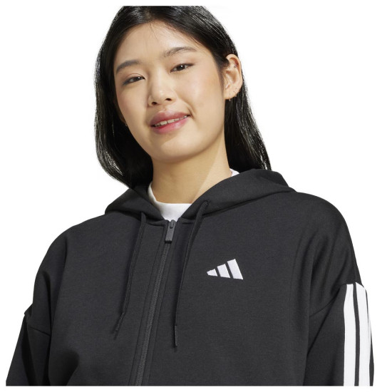 Adidas Γυναικεία ζακέτα Essentials 3-Stripes Full-Zip Fleece Hoodie Adidas Γυναικεία ζακέτα Essentials 3-Stripes Full-Zip Fleece Hoodie